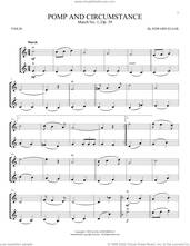 Cover icon of Pomp And Circumstance, March No. 1, Op. 39 sheet music for two violins (duets, violin duets) by Edward Elgar, classical score, intermediate skill level