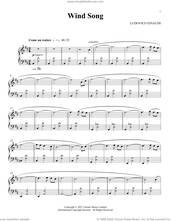 Cover icon of Wind Song sheet music for piano solo by Ludovico Einaudi, classical score, intermediate skill level