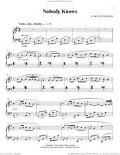 Cover icon of Nobody Knows sheet music for piano solo by Ludovico Einaudi, classical score, intermediate skill level