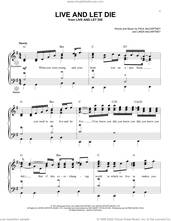 Cover icon of Live And Let Die sheet music for accordion by Wings, Linda McCartney and Paul McCartney, intermediate skill level