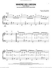 Cover icon of Where Do I Begin (Love Theme) sheet music for accordion by Andy Williams, Carl Sigman and Francis Lai, intermediate skill level