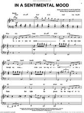 Cover icon of In A Sentimental Mood sheet music for voice and piano by Duke Ellington, Irving Mills and Manny Kurtz, intermediate skill level