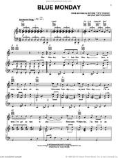 Cover icon of Blue Monday sheet music for voice, piano or guitar by Fats Domino and Dave Bartholomew, intermediate skill level