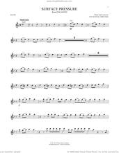 Cover icon of Surface Pressure (from Encanto) sheet music for flute solo by Lin-Manuel Miranda and Jessica Darrow, intermediate skill level