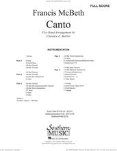 Cover icon of Canto (COMPLETE) sheet music for concert band by Francis McBeth and Clarence Barber, intermediate skill level