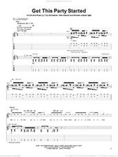 Cover icon of Get This Party Started sheet music for guitar (tablature) by tobyMac, Michael Anthony Taylor, Pete Stewart and Toby McKeehan, intermediate skill level
