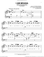 Cover icon of I Am Moana (Song Of The Ancestors) (from Moana) sheet music for piano solo (big note book) by Lin-Manuel Miranda and Mark Mancina, easy piano (big note book)