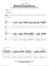 Cover icon of Behind Closed Doors sheet music for guitar (tablature) by Pillar, Brad Noone, Michael Wittig and Rob Beckley, intermediate skill level