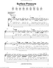 Cover icon of Surface Pressure (from Encanto) sheet music for guitar solo (easy tablature) by Lin-Manuel Miranda and Jessica Darrow, easy guitar (easy tablature)