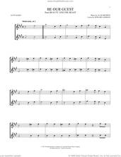 Cover icon of Be Our Guest (from Beauty And The Beast) sheet music for two alto saxophones (duets) by Alan Menken, Alan Menken & Howard Ashman and Howard Ashman, intermediate skill level