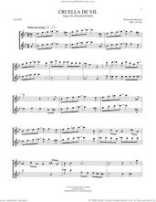 Cover icon of Cruella De Vil (from 101 Dalmatians) sheet music for two flutes (duets) by Mel Leven, intermediate skill level