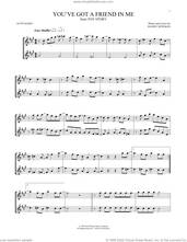 Cover icon of You've Got A Friend In Me (from Toy Story) sheet music for two alto saxophones (duets) by Randy Newman, intermediate skill level