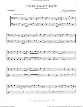 Cover icon of That's How You Know (from Enchanted) sheet music for two trombones (duet, duets) by Alan Menken, Amy Adams and Stephen Schwartz, intermediate skill level