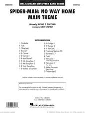 Cover icon of Spider-Man: No Way Home Main Theme (arr. Robert Longfield) (COMPLETE) sheet music for concert band by Robert Longfield and Michael G. Giacchino, intermediate skill level