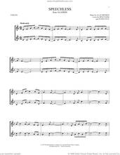 Cover icon of Speechless (from Aladdin) sheet music for two violins (duets, violin duets) by Naomi Scott, Alan Menken, Benj Pasek and Justin Paul, intermediate skill level