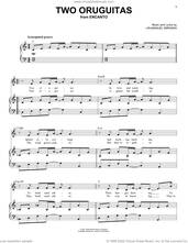 Cover icon of Two Oruguitas (from Encanto) sheet music for voice and piano by Lin-Manuel Miranda, intermediate skill level