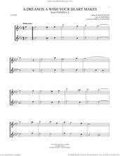 Cover icon of A Dream Is A Wish Your Heart Makes (from Cinderella) sheet music for two flutes (duets) by Al Hoffman, Ilene Woods, Linda Ronstadt, Jerry Livingston and Mack David, intermediate skill level