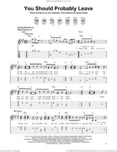 Cover icon of You Should Probably Leave sheet music for guitar solo (easy tablature) by Chris Stapleton, Ashley Gorley and Chris DuBois, easy guitar (easy tablature)