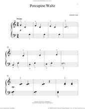 Cover icon of Porcupine Waltz sheet music for piano solo (elementary) by Jennifer Linn, beginner piano (elementary)