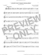 Cover icon of I Just Can't Wait To Be King (from The Lion King) sheet music for recorder solo by Elton John and Tim Rice, intermediate skill level