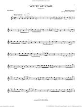 Cover icon of You're Welcome (from Moana) sheet music for recorder solo by Lin-Manuel Miranda, intermediate skill level