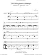 Cover icon of Of Strange Lands And People, Op. 15, No. 1 sheet music for clarinet and piano by Robert Schumann, classical score, intermediate skill level