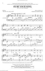 Cover icon of To Be Your Song sheet music for choir (SATB: soprano, alto, tenor, bass) by Joseph M. Martin, intermediate skill level