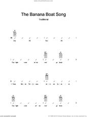Cover icon of The Banana Boat Song (Day-O) sheet music for ukulele (chords), intermediate skill level