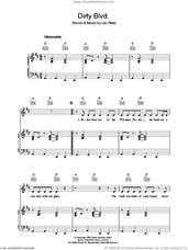 Cover icon of Dirty Blvd. sheet music for voice, piano or guitar by Lou Reed, intermediate skill level