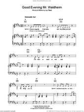 Cover icon of Good Evening Mr. Waldheim sheet music for voice, piano or guitar by Lou Reed, intermediate skill level