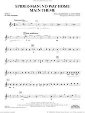 Cover icon of Spider-Man: No Way Home Main Theme (arr. Vinson) sheet music for concert band (pt.3 - Bb tenor saxophone) by Michael Giacchino and Johnnie Vinson, intermediate skill level