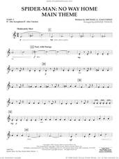 Cover icon of Spider-Man: No Way Home Main Theme (arr. Vinson) sheet music for concert band (Eb alto sax/alto clar.) by Michael Giacchino and Johnnie Vinson, intermediate skill level