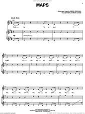 Cover icon of Maps sheet music for voice, piano or guitar by Yeah Yeah Yeahs, Brian Chase, Karen Orzolek and Nick Zinner, intermediate skill level