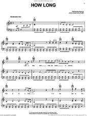 Cover icon of How Long sheet music for voice, piano or guitar by John David Souther and The Eagles, intermediate skill level