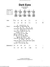 Cover icon of Dark Eyes sheet music for guitar (chords) by Bob Dylan, intermediate skill level