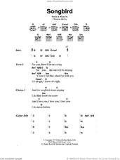 Cover icon of Songbird sheet music for guitar (chords) by Eva Cassidy and Christine McVie, intermediate skill level