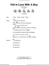 Cover icon of Fell In Love With A Boy sheet music for guitar (chords) by Joss Stone and Jack White, intermediate skill level