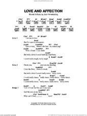 Cover icon of Love And Affection sheet music for guitar (chords) by Joan Armatrading, intermediate skill level