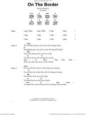 Cover icon of On The Border sheet music for guitar (chords) by Al Stewart, intermediate skill level