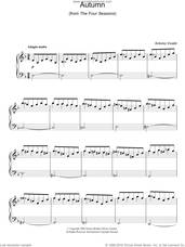 Cover icon of Autumn (from The Four Seasons), (easy) sheet music for piano solo by Antonio Vivaldi, classical score, easy skill level