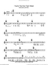 Cover icon of You're The One That I Want sheet music for voice and other instruments (fake book) by John Farrar, John Travolta and Olivia Newton-John, intermediate skill level