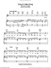 Cover icon of Zing A Little Zong sheet music for voice, piano or guitar by Harry Warren and Leo Robin, intermediate skill level