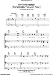 Cover icon of Miss Otis Regrets sheet music for voice, piano or guitar by Cole Porter, intermediate skill level