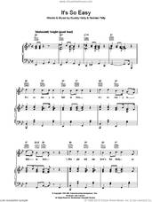 Cover icon of It's So Easy sheet music for voice, piano or guitar by Buddy Holly and Norman Petty, intermediate skill level