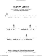 Cover icon of Rivers Of Babylon sheet music for ukulele (chords) by Boney M., The Melodians, Brent Dowe, Frank Farian, George Reyam and James McNaughton, intermediate skill level