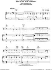 Cover icon of Because You're Mine sheet music for voice, piano or guitar by Sammy Cahn and Nicholas Brodszky, intermediate skill level