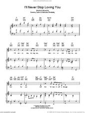 Cover icon of I'll Never Stop Loving You sheet music for voice, piano or guitar by Sammy Cahn and Nicholas Brodszky, intermediate skill level