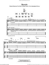 Cover icon of Munich sheet music for guitar (tablature) by Editors, Chris Urbanowicz, Ed Lay, Russell Leetch and Tom Smith, intermediate skill level