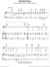 Cover icon of Barefoot Days sheet music for voice, piano or guitar by Al Wilson and James Brennan, intermediate skill level
