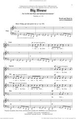 Cover icon of Big House sheet music for choir (SATB: soprano, alto, tenor, bass) by Kyle Pederson, intermediate skill level
